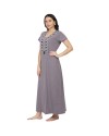 Women's Hosiery Cotton Night Gown-Maxi-Sleepwear-Nighty